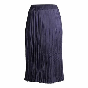 Falda arrugada para mujer Time and Tru Midi iris oscuro púrpura X grande (16-18) - Imagen 1 de 5