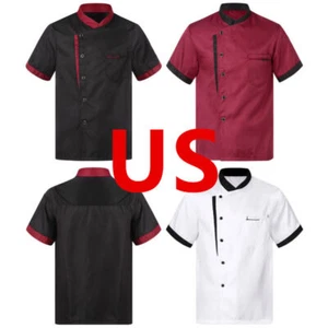 Herren Damen Koch Mantel Zweireiher Hemd Jacke Küche Kochen Uniform - Bild 1 von 33
