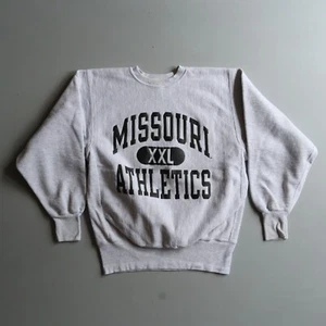 Vintage Champion Reverse Weave Missouri Athletics Gym Sweatshirt Tri Blend Rayon - Picture 1 of 6