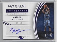 2015-16 Immaculate Autographs Blue- Andrew Wiggins /10 Rare!