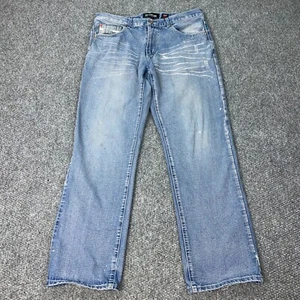 Vintage Ecko Unltd Herrenjeans Größe 34 x 32 abgenutzt verblasst locker Grunge Skate Y2K - Bild 1 von 22