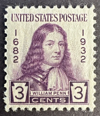 US 1932 Sc# 724 Mint Stamp MNH William Penn 250th Anniv. Arrival - Image 1 of 2