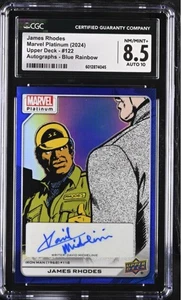 2024 James Rhodes /15 Marvel Platinum Upper Deck Blue Rainbow Creator Auto - Picture 1 of 2