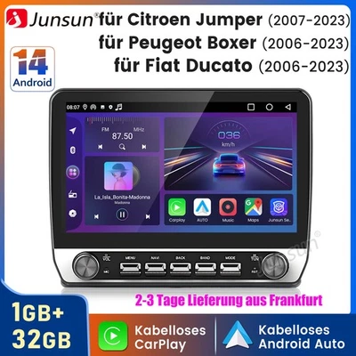 Für Fiat Ducato 2007-2023 10.1"Carplay 32G Android14 Autoradio GPS Navi WIFI DAB - Bild 1 von 4