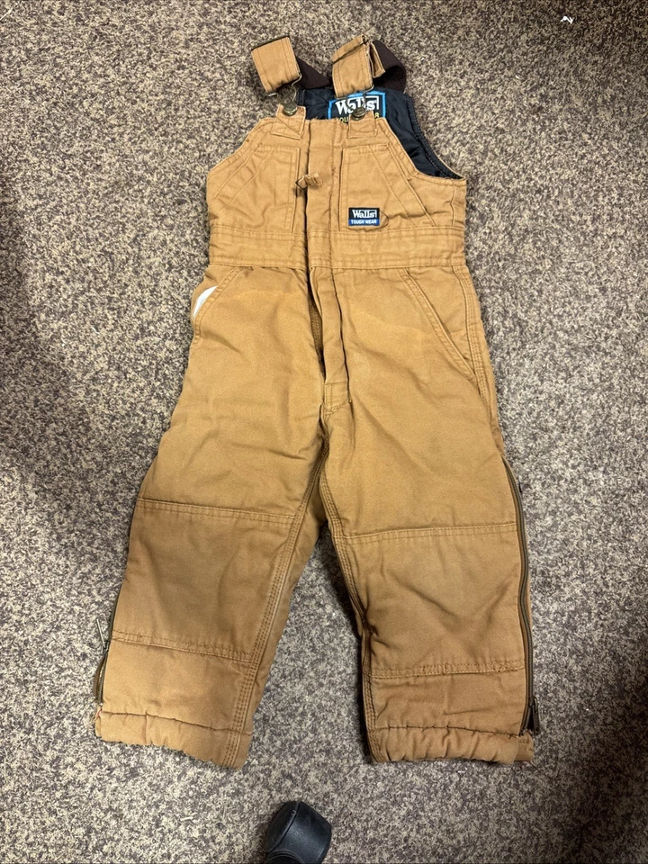 Mono de trabajo con tirantes forrado acolchado resistente Walls talla XS (4/5) marrón. Kids Grow Foto 1 de 4