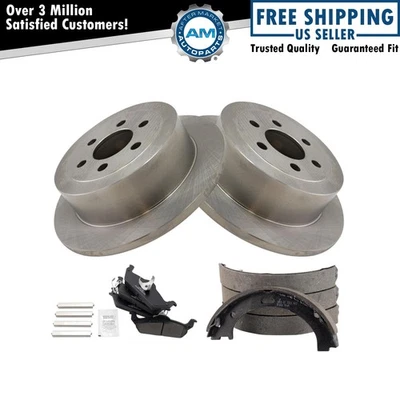 后陶瓷刹车片和转子套件适用于 2003 - 2004 年道奇 Dakota — 第 1/4 张图片