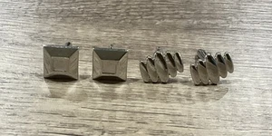 Swank Vintage Silver Tone Cuff Links Lot of 2 - Picture 1 of 3