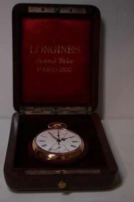 Reloj Bolsillo Como Nuevo Longines CRONÓGRAFO Oro Sólido 18kt 1800 Caja Original Runnin Foto 1 de 4