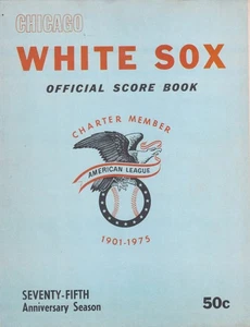 1975 Chicago White Sox - Official Score Book - 75th Anniversary Season - Bild 1 von 2