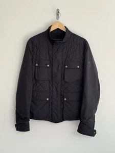 Belstaff Silver Quilted Jacket Black Mens Large - Picture 1 of 18
