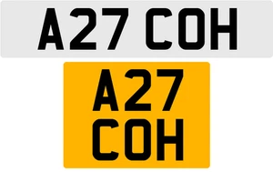 A27 COH OLD STYLE 3X3 NUMBER PLATE CAT CHRIS CRAIG CATH CON COR COL CAM CHARLIE - Picture 1 of 1