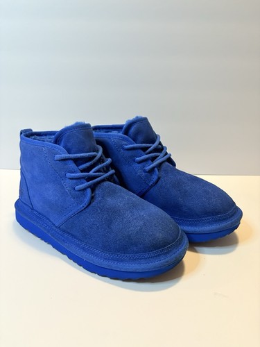 UGG Neumel Chukka bambino taglia 4 unisex blu subacqueo scamosciato us intime ottimeioni