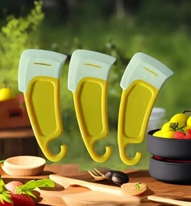 3 X Silicone Pan Scraper Kitchen Utensil Cleaning Spatula Cooking Baking Tool - Picture 1 of 3