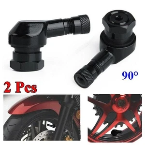 2pcs Tire Valves Extension 90 Degree Angle Adaptor Motorcycle Tyre Wheel Stems - Picture 1 of 11