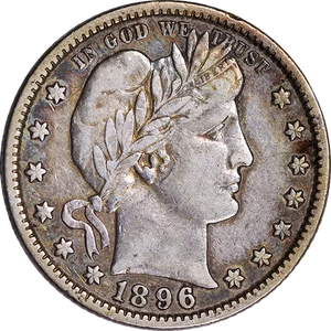 1896-O Barber Quarter Nice XF Key Date Great Eye Appeal Nice Strike - Picture 1 of 2