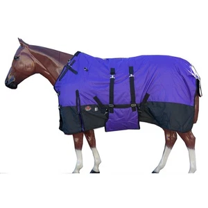 HILASON 1200D Winter Waterproof Poly Horse Blanket Belly Wrap Purple | Horse - Picture 1 of 7