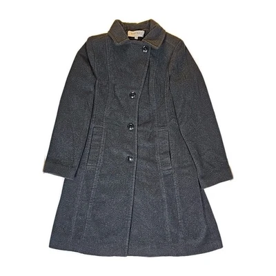 Gabardina Anne Klein - Mezcla de cachemir/lana negra - Para mujer talla 6 Foto 1 de 4