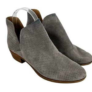 Lucky Brand Brooklin perforiertes Wildleder Birtie grau Leder Größe 8 - Bild 1 von 8