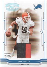 2005 Donruss Throwback Threads Football Jersey Prime #33 Jeff Garcia JRSY 02/25