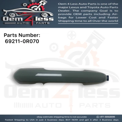 Manija exterior de puerta trasera derecha Toyota Highlander 2020 a 2023 OEM 69211-0R070 Foto 1 de 4