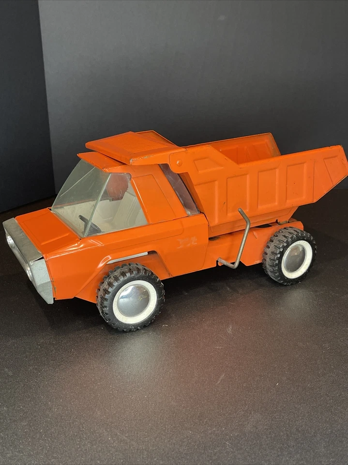 Camión de volteo Buddy L naranja original acero prensado vintage metal prensado Foto 1 de 4