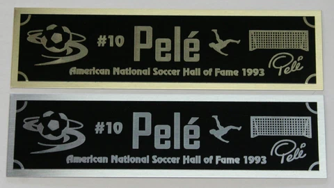 Pele nameplate for signed soccer ball photo or display case Cover