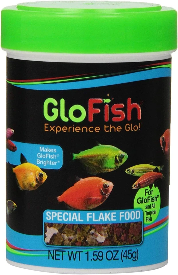 GloFish Special Flake Dry Fish Food for Brightness 1.59 Oz