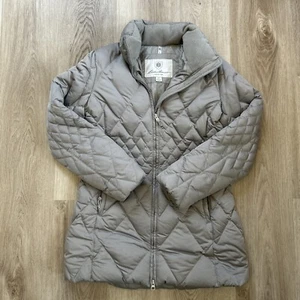 Eddie Bauer Damen Gr. Small Puffer Jacke EB650 Daunen grau Steppmantel LESEN - Bild 1 von 13