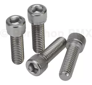 BMX Bicycle Stem Cap Bolts (Set of 4) 5/16" X 18T X 1" STAINLESS STEEL - Picture 1 of 1