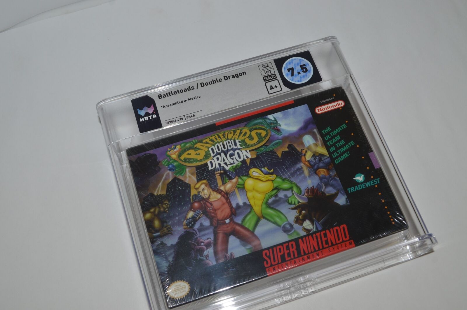 Battletoads/Double Dragon SNES Super Nintendo Factory Sealed! WATA 7.5 A+(JTV77)