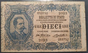ITALIA 10 LIRE DELL'ARA / RIGHETTI P-20f BC/BC+ - Picture 1 of 2