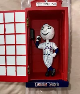 NY METS MR MET LONDON TELEPHONE BOOTH BOBBLEHEAD SGA CITI FIELD 5/11/2024 - Picture 1 of 14