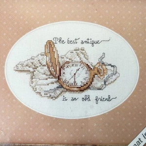 Design Works The Best Antique is an Old Friend Cross Stitch Kit NEW Mat Included - Picture 1 of 4