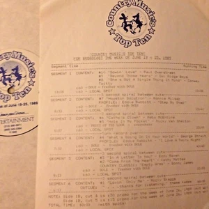 RADIO SHOW:TOP 10 6/19/89 PROFILE EDDIE RABBIT; SONNY JAMES, CONWAY TWITTY - Picture 1 of 1