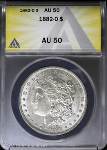 1882-O $1 Morgan Silver Dollar ANACS AU 50 - Picture 1 of 4