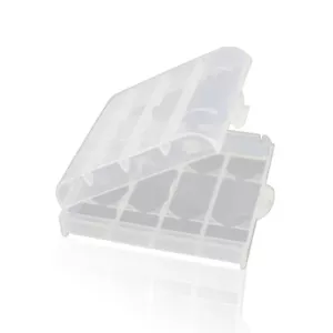 10 pezzi custodia plastica rigida trasparente portaoggetti per batteria ricaricabile AA AAA - Foto 1 di 8
