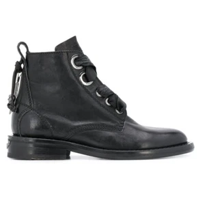Zadig & Voltaire Laureen Roma Leather Biker Ankle Boot Black Women’s 6US (37FR) - Picture 1 of 10