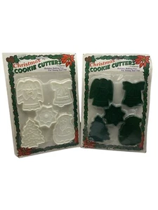 Set di 2 taglierine biscotti vintage 1992 Hartin Natale campana angelo stella di Babbo Natale - Foto 1 di 5