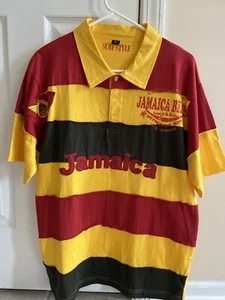 Surf Style Mens Jamaica Short Sleeve Shirt Sz XL Collar/ Button Up/ Short Sleeve - Picture 1 of 11