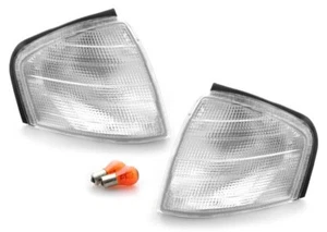 fits 94-00 BENZ W202 CLEAR CORNER Park LIGHTS C240 C280 Pair NIB - Picture 1 of 1