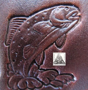 Vintage Craftool Co. USA Trout Jumping Right 1" Leather Stamp Tool 8345 - Picture 1 of 3