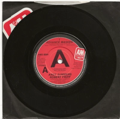 ANDY SUMMERS (POLICE) ROBERT FRIPP I ADVANCE MASKED RARE UK PROMO SINGLE, MINT - Image 1 of 2