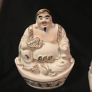 Chinese Porcelain Ceramic Buddha of Wealth Statue Figurine Read Description - Picture 1 of 11