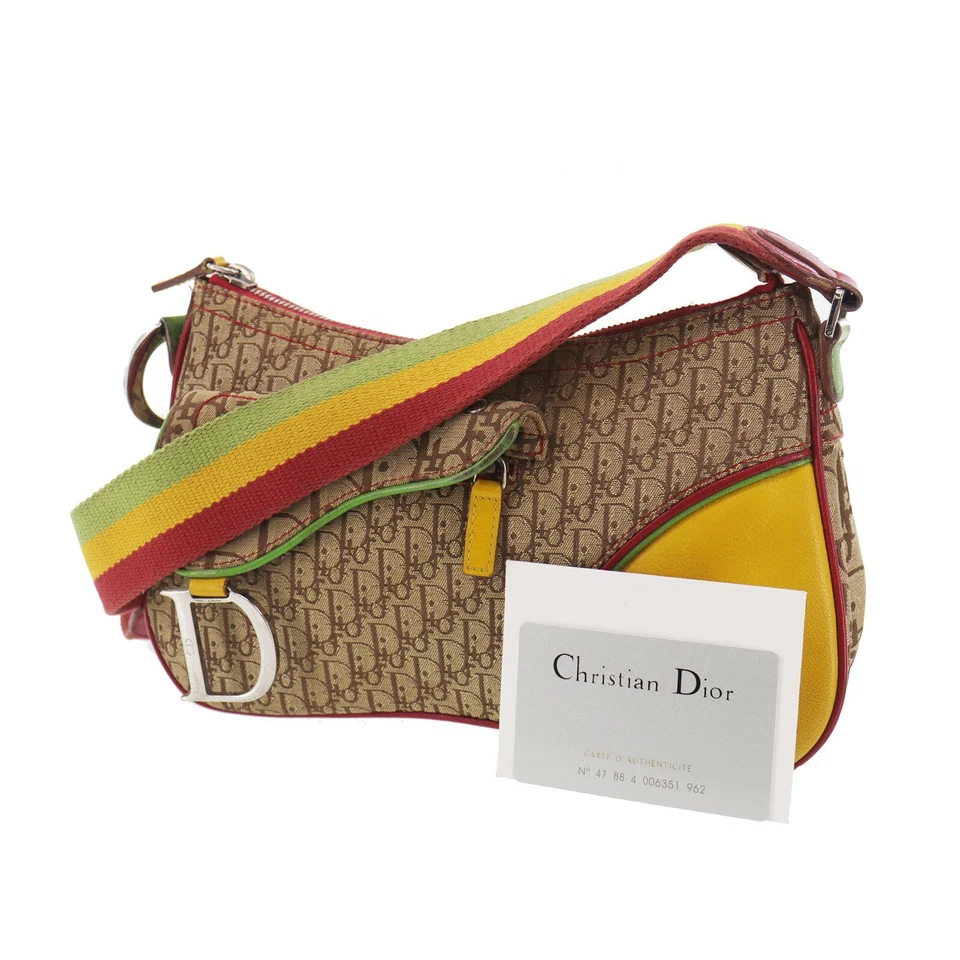Christian Dior Trotter Used Crossbodoy Shoulder Bag Brown Rasta Color #DA440 S - Image 1 of 4