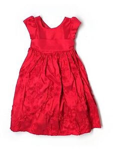 Toddler Girl Cinderella Red Rosette Dressy Holiday Portrait Party Dress Size 3T