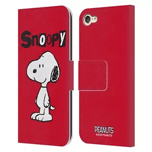 OFFICIAL PEANUTS CHARACTERS LEATHER BOOK CASE FOR APPLE iPOD TOUCH MP3 - Picture 1 of 16