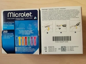 200 Stk Microlet Lanzetten Silikonbeschichtet für alle Microlet Stechhilfen - Bild 1 von 1