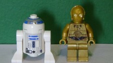 Lot of 2 Lego Star Wars Minifigures - R2D2 & C3P0 - Real Lego