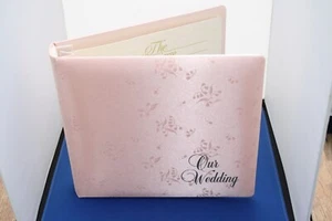 Debussy 'Our Wedding' Satin Album. Peach with delicate floral pattern. - Picture 1 of 6
