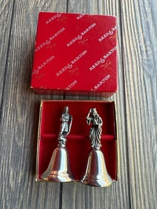 Reed & Barton Silverplate Figurine Bells With Original Box - Set Of 2 - Picture 1 of 4
